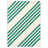 Fünf Streifen, grün und beige Klemmbrett (Rückseite)