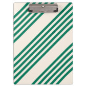Fünf Streifen, grün und beige Klemmbrett (Vorderseite)