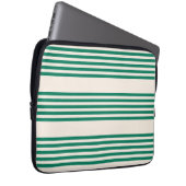 Fünf Streifen, grün und beige Laptopschutzhülle (Vorne Rechts)
