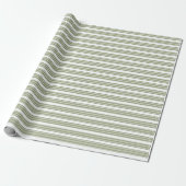 Fünf Streifen, grün und weiß Geschenkpapier (Ungerollt)