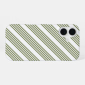 Fünf Streifen, grün und weiß iPhone 16 Hülle (Rückseite (Horizontal))