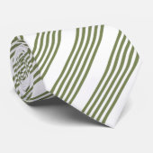 Fünf Streifen, grün und weiß Krawatte (Gerollt)