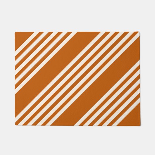 Fünf Streifen in Beige und Orange Fußmatte (Vorderseite)