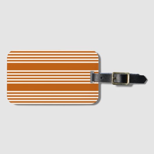 Fünf Streifen in Beige und Orange Gepäckanhänger (Vorderseite (Horizontal))