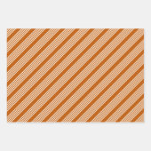 Fünf Streifen in Beige und Orange Geschenkpapier Set (Vorderseite 2)