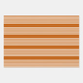 Fünf Streifen in Beige und Orange Geschenkpapier Set (Vorderseite)