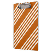 Fünf Streifen in Beige und Orange Klemmbrett (Links)