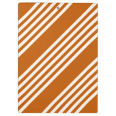 Fünf Streifen in Beige und Orange Klemmbrett (Rückseite)