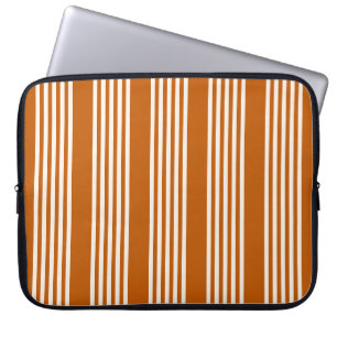 Fünf Streifen in Beige und Orange Laptopschutzhülle
