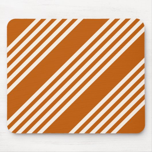 Fünf Streifen in Beige und Orange Mousepad (Vorne)