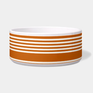 Fünf Streifen in Beige und Orange Napf