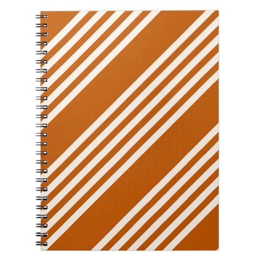 Fünf Streifen in Beige und Orange Notizblock (Vorderseite)