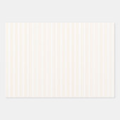 Fünf Streifen in Beige und Weiß Geschenkpapier Set (Vorderseite 3)
