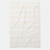 Fünf Streifen in Beige und Weiß Geschirrtuch (Vertikal)