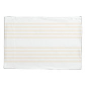 Fünf Streifen in Beige und Weiß Kissenbezug (Rückseite)