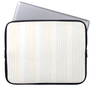 Fünf Streifen in Beige und Weiß Laptopschutzhülle