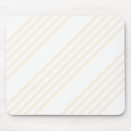 Fünf Streifen in Beige und Weiß Mousepad (Vorne)