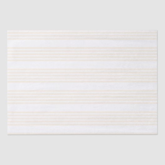 Fünf Streifen in Beige und Weiß Seidenpapier (Vorderseite)