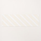 Fünf Streifen in Beige und Weiß Yogamatte (Rückseite (Horizontal))