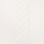 Fünf Streifen in Beige und Weiß Yogamatte (Rückseite)