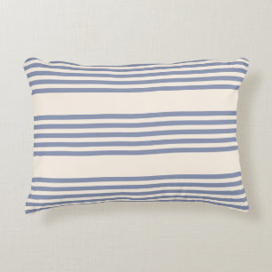 Fünf Streifen in Blau und Beige Dekokissen