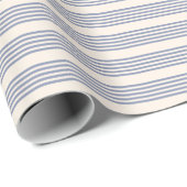 Fünf Streifen in Blau und Beige Geschenkpapier (Rolleneckpunkt)
