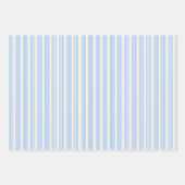 Fünf Streifen in Blau und Beige Geschenkpapier Set (Vorderseite 3)