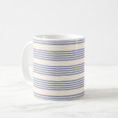 Fünf Streifen in Blau und Beige Kaffeetasse (Vorderseite Links)