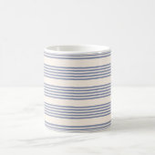 Fünf Streifen in Blau und Beige Kaffeetasse (Mittel)