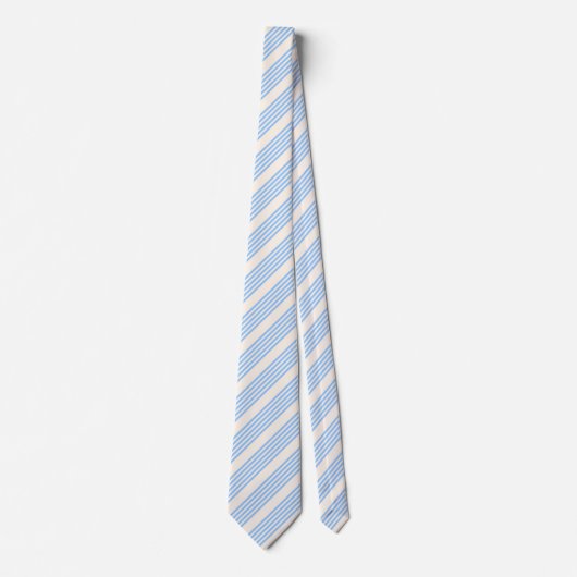 Fünf Streifen in Blau und Beige Krawatte (Vorderseite)
