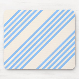 Fünf Streifen in Blau und Beige Mousepad