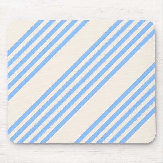 Fünf Streifen in Blau und Beige Mousepad (Vorne)