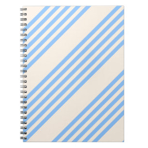 Fünf Streifen in Blau und Beige Notizblock