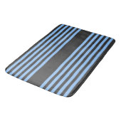 Fünf Streifen in Blau und Kohle Badematte (Schrägansicht)
