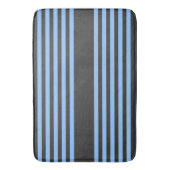 Fünf Streifen in Blau und Kohle Badematte (Vorderseite Vertikal)