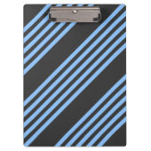 Fünf Streifen in Blau und Kohle Klemmbrett (Vorderseite)