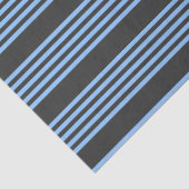 Fünf Streifen in Blau und Kohle Seidenpapier (Detail)