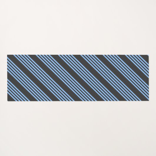 Fünf Streifen in Blau und Kohle Yogamatte (Rückseite (Horizontal))