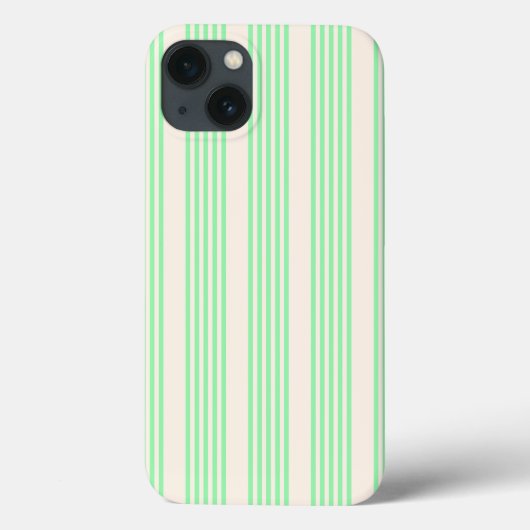 Fünf Streifen in grün und beige Case-Mate iPhone Hülle (Rückseite)