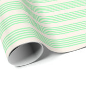 Fünf Streifen in grün und beige Geschenkpapier (Rolleneckpunkt)