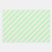 Fünf Streifen in grün und beige Geschenkpapier Set (Vorderseite 2)