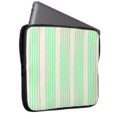 Fünf Streifen in grün und beige Laptopschutzhülle (Vorne Rechts)