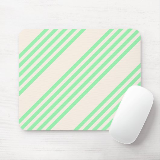 Fünf Streifen in grün und beige Mousepad (Mit Mouse)