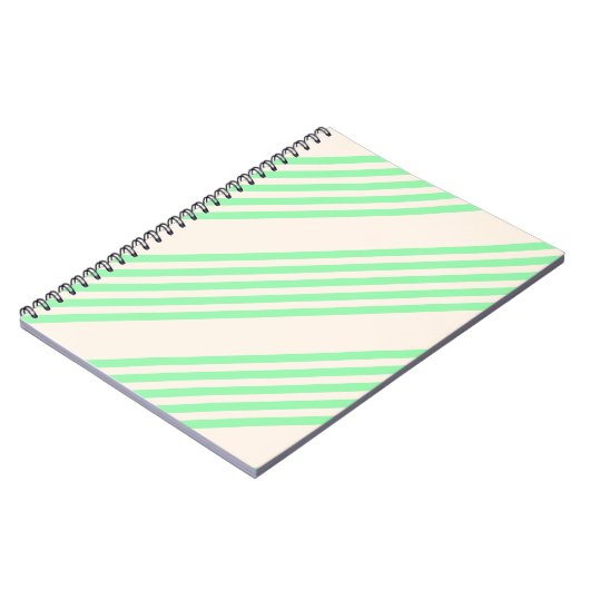 Fünf Streifen in grün und beige Notizblock (Linke Seite)