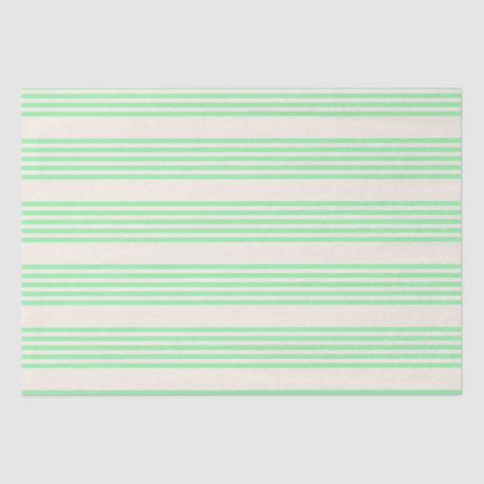 Fünf Streifen in grün und beige Seidenpapier (Vorderseite)