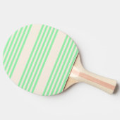 Fünf Streifen in grün und beige Tischtennis Schläger (Seitenansicht)