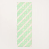 Fünf Streifen in grün und beige Yogamatte (Rückseite)