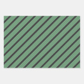 Fünf Streifen in grün und kohle Geschenkpapier Set (Vorderseite 2)