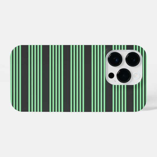 Fünf Streifen in grün und kohle iPhone Hülle (Rückseite (Horizontal))