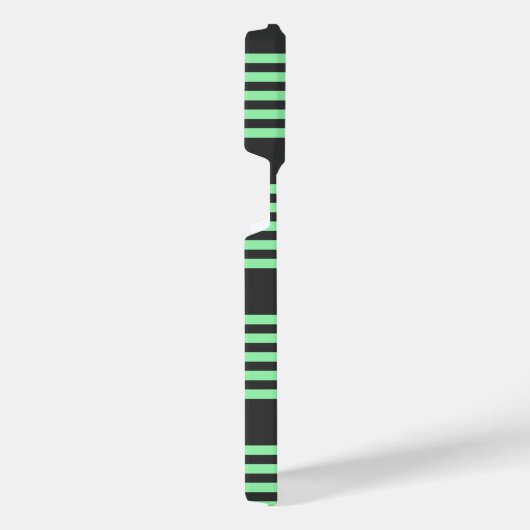 Fünf Streifen in grün und kohle iPhone Hülle (Rechte Seite)